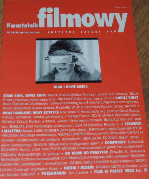 KWARTALNIK FILMOWY magazine side cover Issue 35/36 Winter 2001