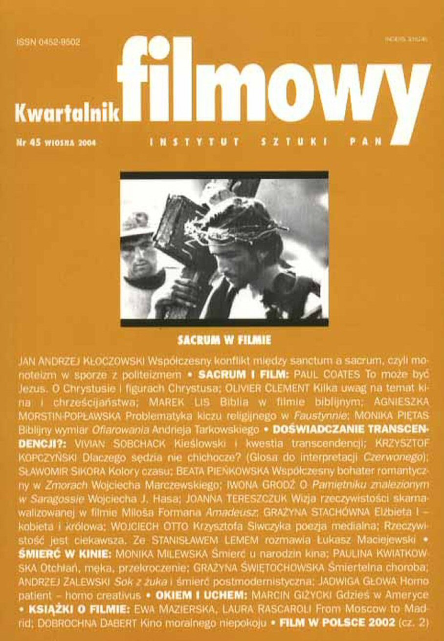 KWARTALNIK FILMOWY magazine side cover Issue 45 Spring 2004
