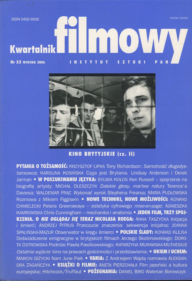 KWARTALNIK FILMOWY magazine side cover Issue 53 Spring 2006