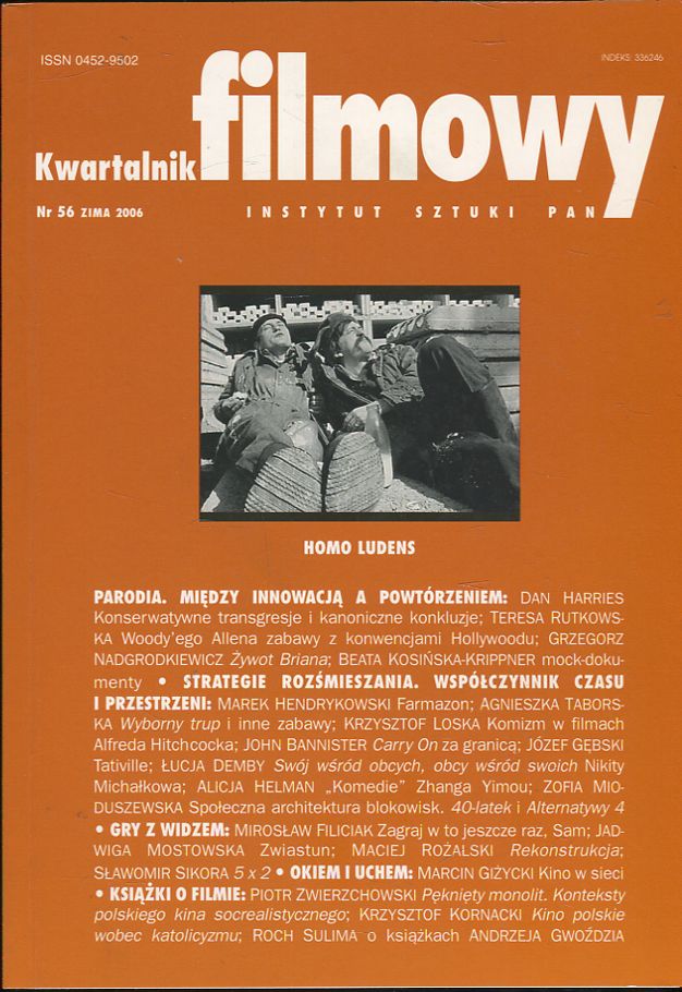 KWARTALNIK FILMOWY magazine side cover Issue 56 Winter 2006