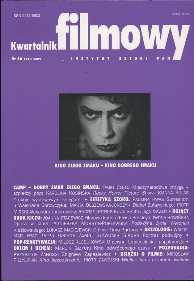 KWARTALNIK FILMOWY magazine side cover Issue 66 Summer 2009