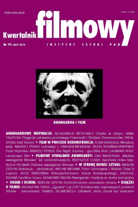 KWARTALNIK FILMOWY magazine side cover Issue 70 Summer 2010