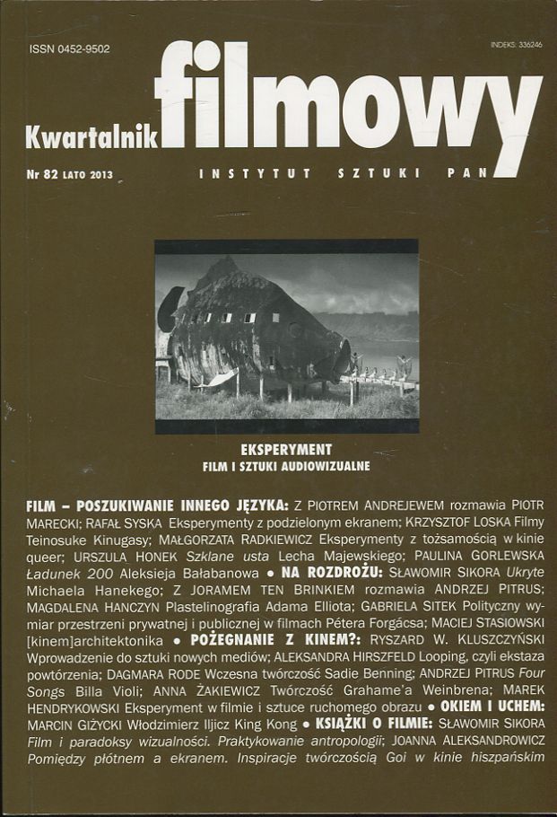 KWARTALNIK FILMOWY magazine side cover Issue 82 Summer 2013