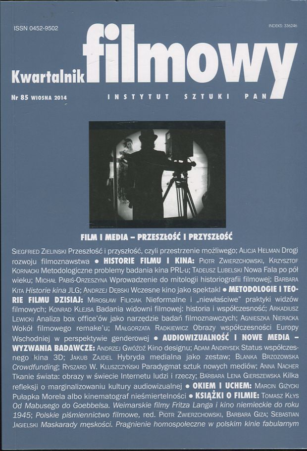 KWARTALNIK FILMOWY magazine side cover Issue 85 Spring 2014
