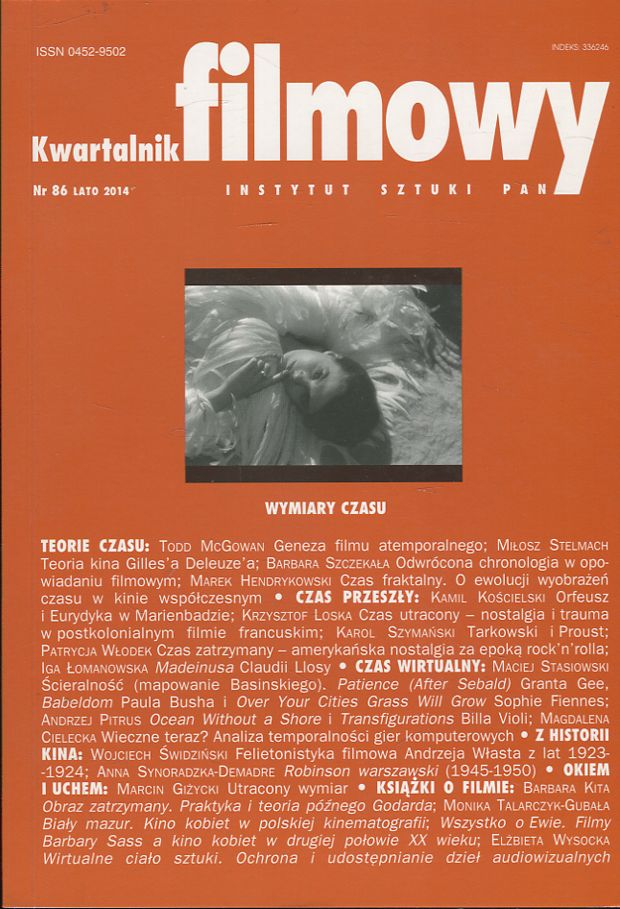KWARTALNIK FILMOWY magazine side cover Issue 86 Summer 2014