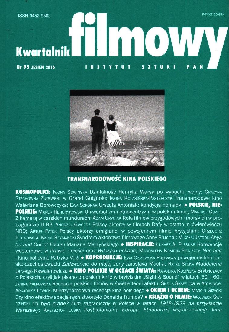 KWARTALNIK FILMOWY magazine side cover Issue 95 Autumn 2016