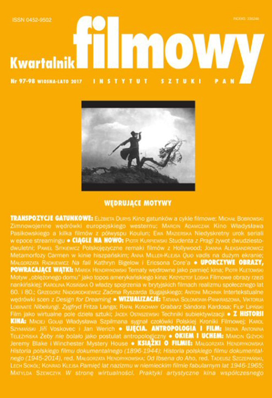 KWARTALNIK FILMOWY magazine side cover Issue 97-98 Spring 2017