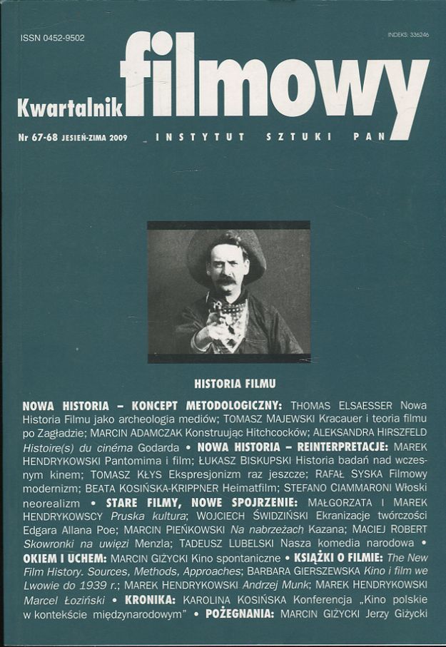 KWARTALNIK FILMOWY magazine side cover Issue 67/68 Winter 2009