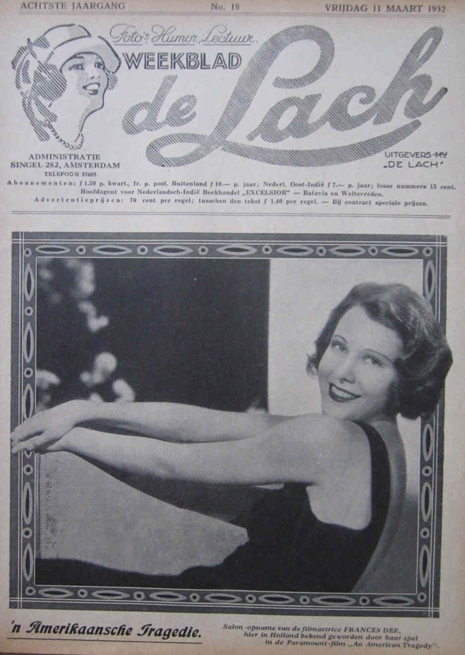 LACH | DE magazine side cover Issue 15 11 March 1932