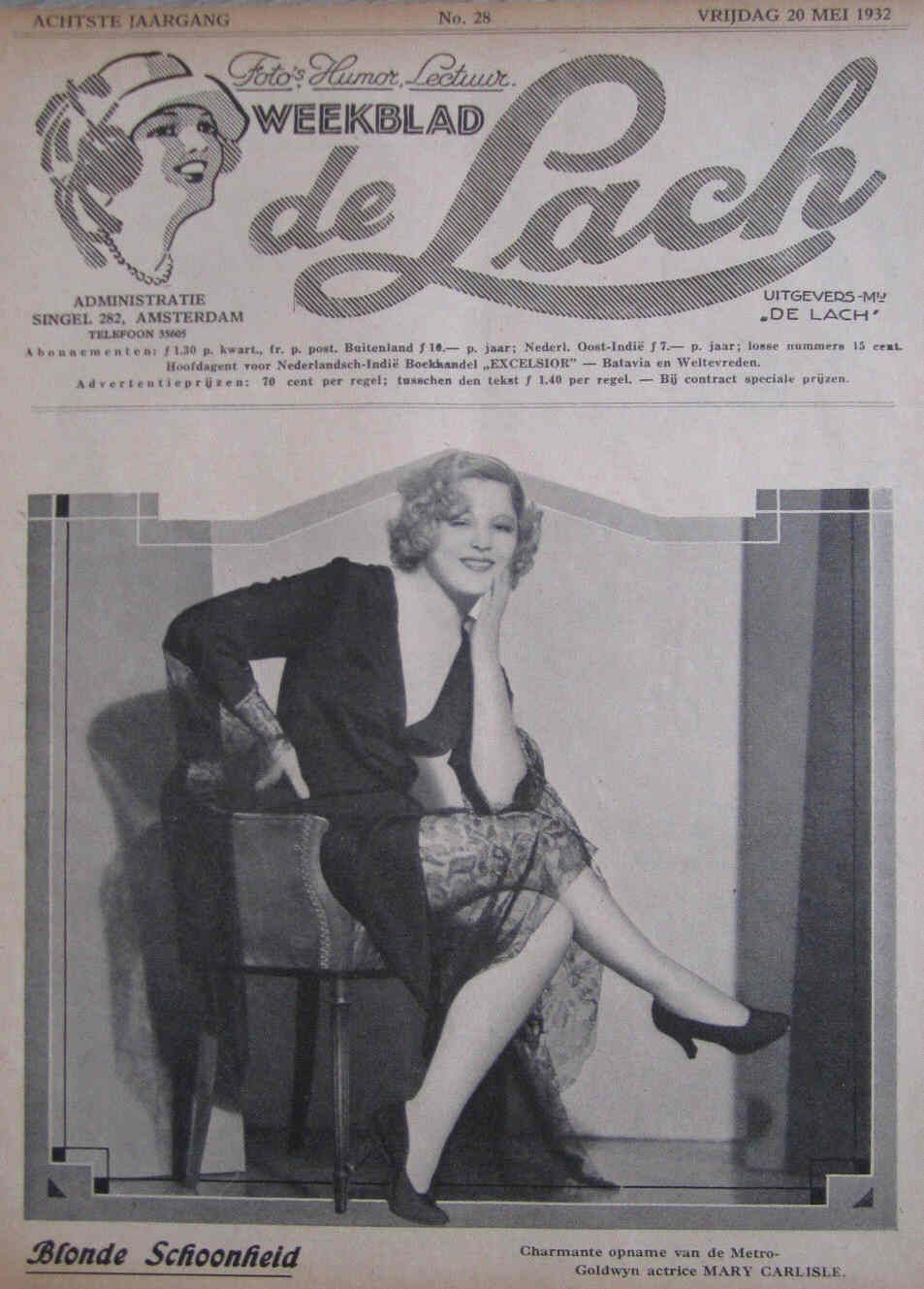 LACH | DE magazine side cover Issue 28 20 May 1932