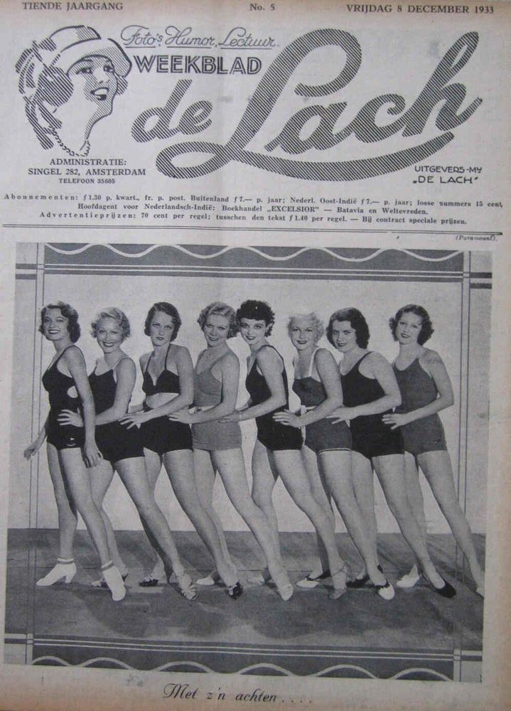 LACH | DE magazine side cover Issue 5. 8 December 1933