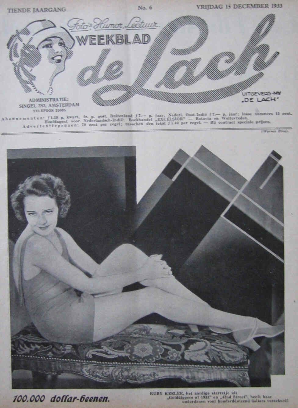 LACH | DE magazine side cover Issue 6. 15 December 1933