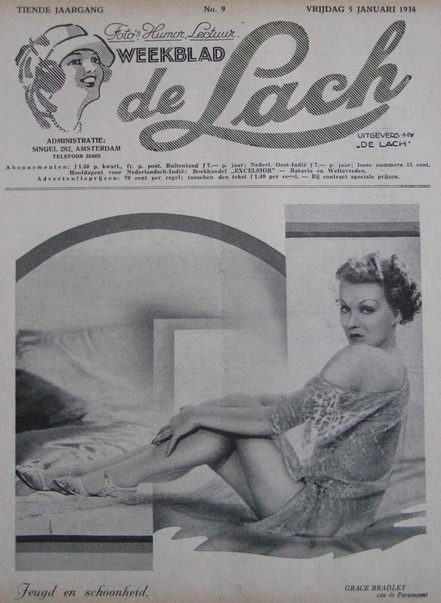 LACH | DE magazine side cover Issue 9. 5 January 1934