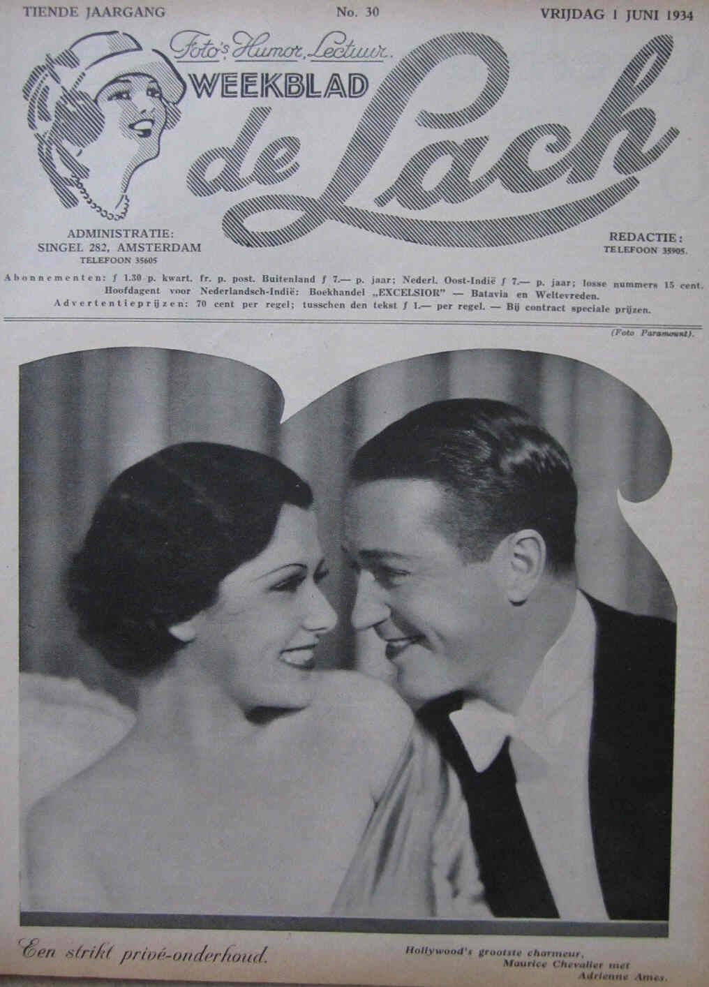 LACH | DE magazine side cover Issue 30 1 June 1934