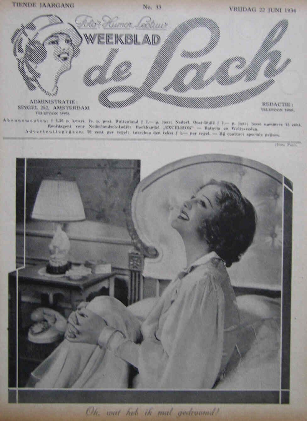 LACH | DE magazine side cover Issue 33 22 June 1934