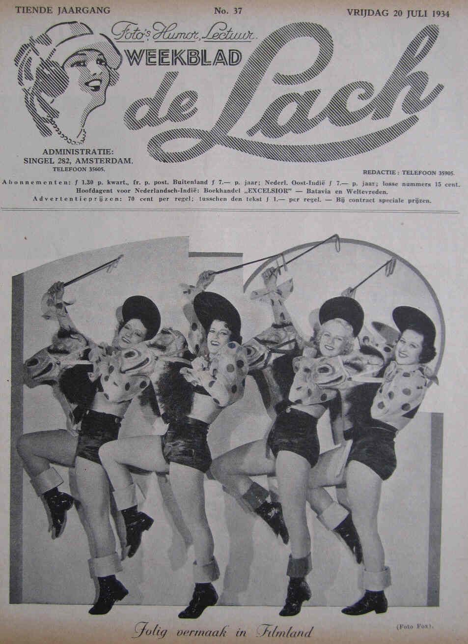 LACH | DE magazine side cover Issue 37 20 July 1934