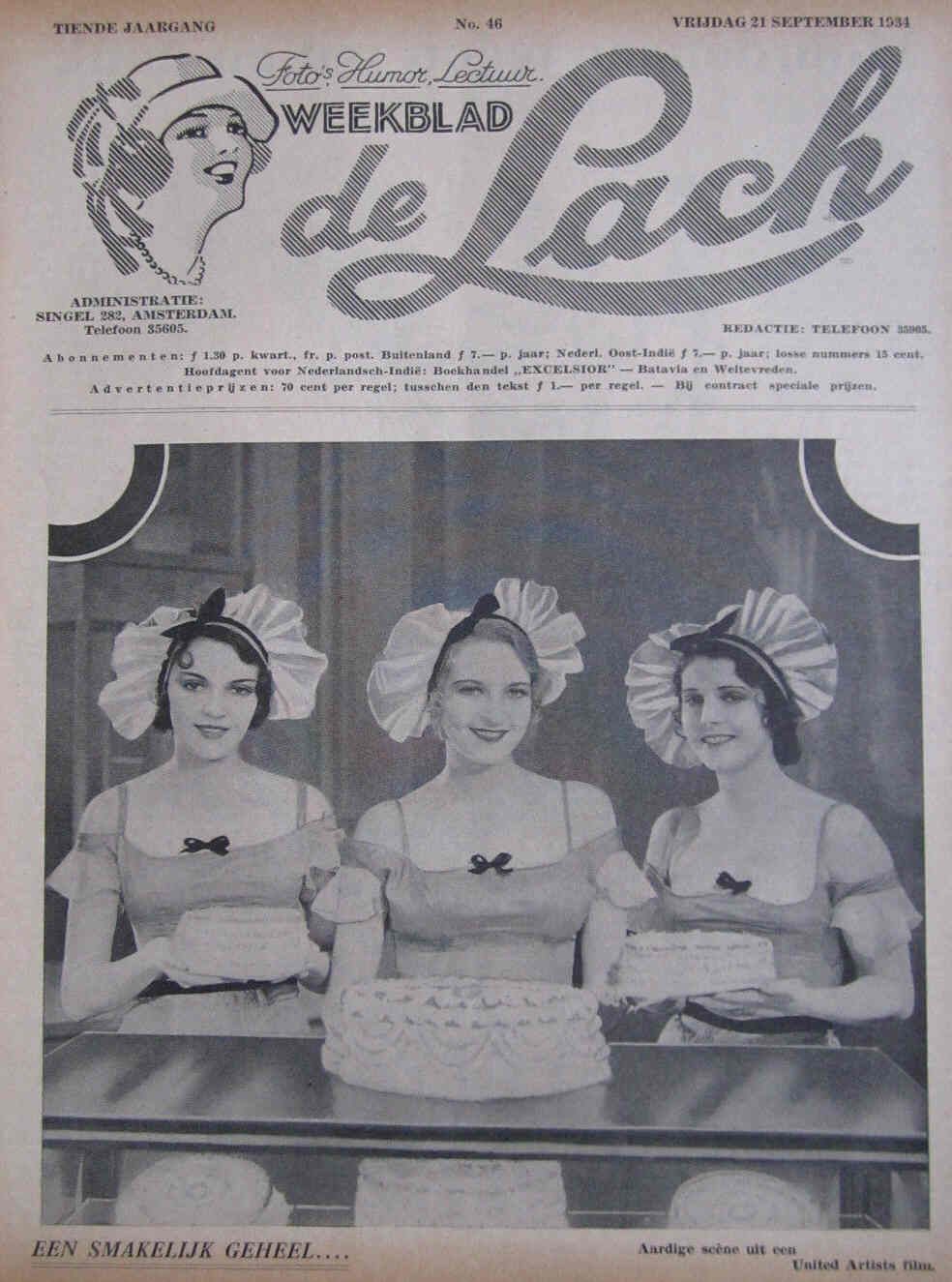 LACH | DE magazine side cover Issue 46 21 September 1934