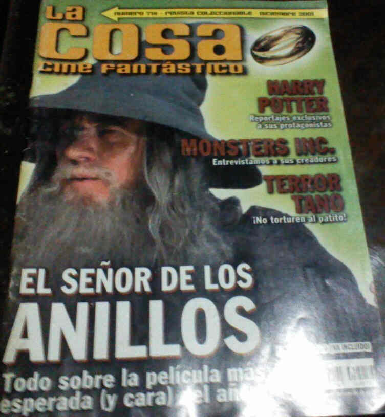LA COSA CINE magazine side cover Issue 71 December 2001
