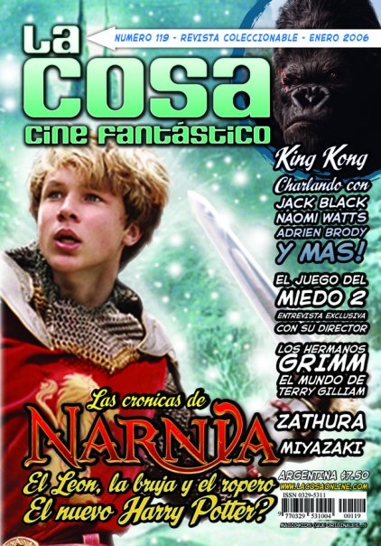 LA COSA CINE magazine side cover Issue 119 January/February 2006