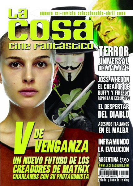 LA COSA CINE magazine side cover Issue 121 April 2006