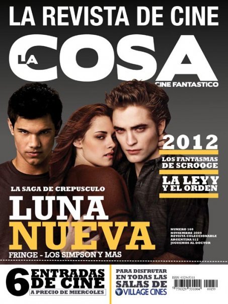 LA COSA CINE magazine side cover Issue 159 October 2009