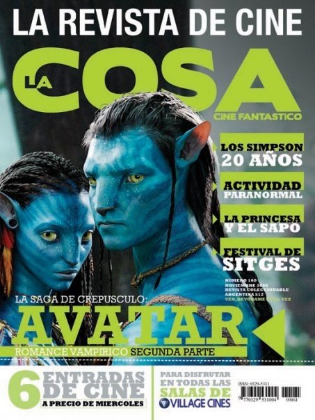 LA COSA CINE magazine side cover Issue 161 December 2009