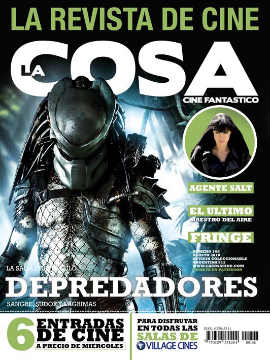 LA COSA CINE magazine side cover Issue 168 August 2010