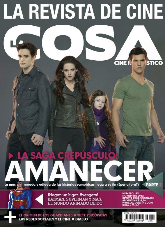 LA COSA CINE magazine side cover Issue 193 November 2012