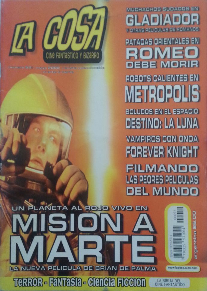 LA COSA CINE magazine side cover Issue 52 May 2000
