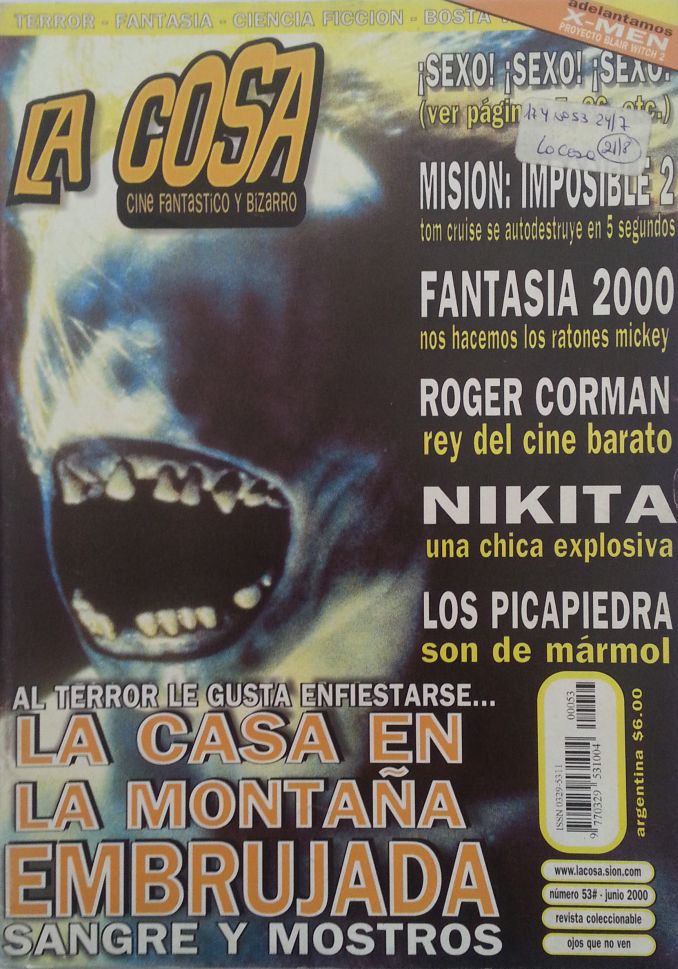 LA COSA CINE magazine side cover Issue 53 June 2000