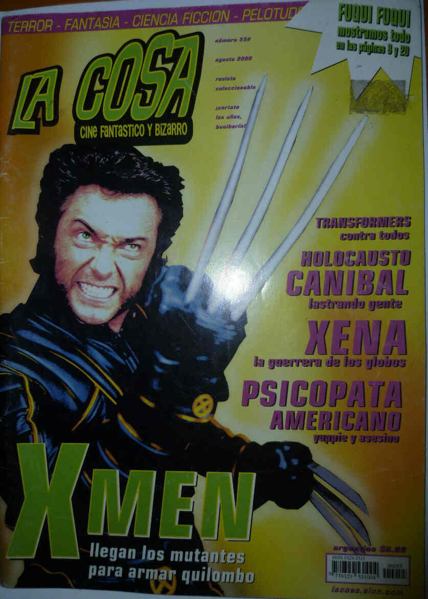 LA COSA CINE magazine side cover Issue 55 August 2000