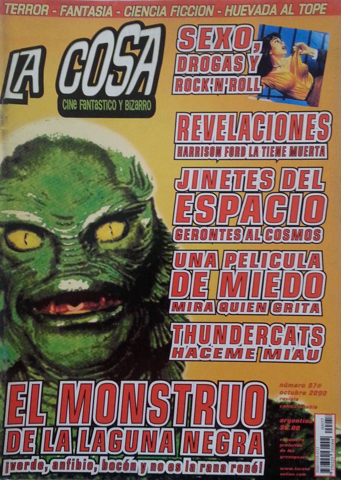 LA COSA CINE magazine side cover Issue 57 October 2000