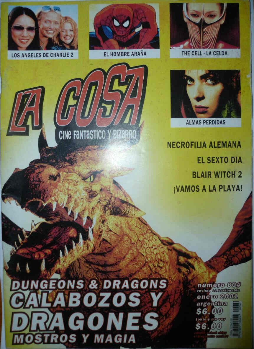 LA COSA CINE magazine side cover Issue 60 January 2001