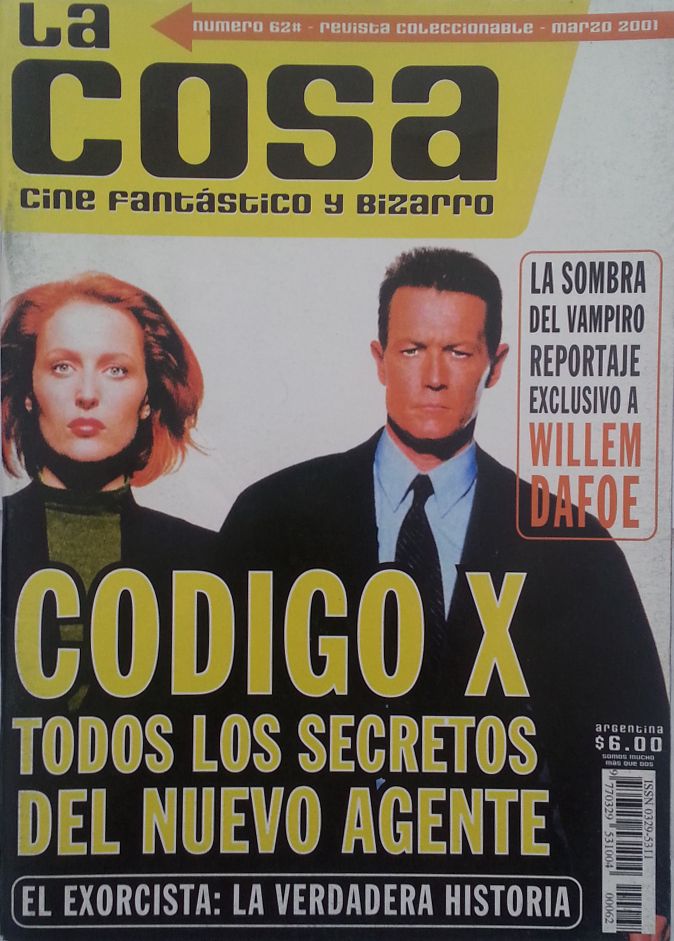 LA COSA CINE magazine side cover Issue 62 March 2001