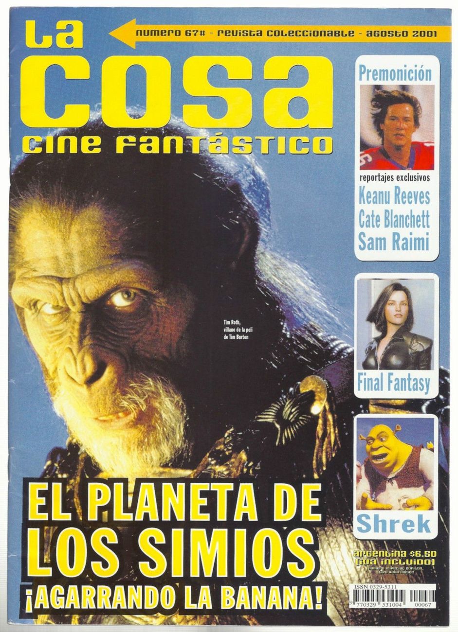 LA COSA CINE magazine side cover Issue 67 August 2001