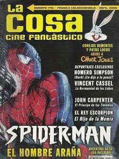 LA COSA CINE magazine side cover Issue 74 April 2002