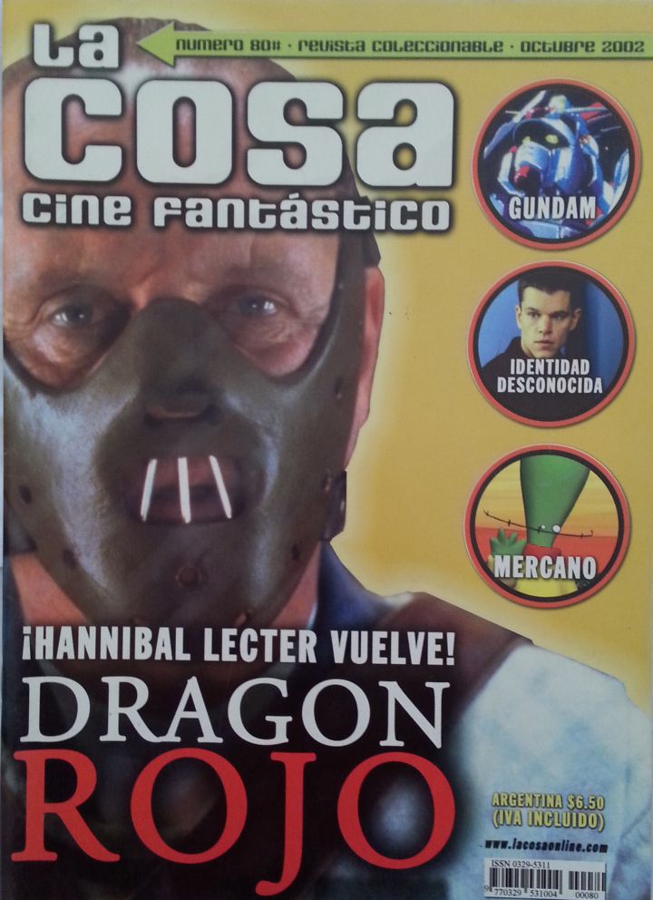 LA COSA CINE magazine side cover Issue 80 October 2002