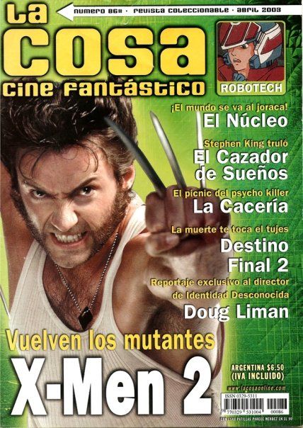 LA COSA CINE magazine side cover Issue 86 April 2003