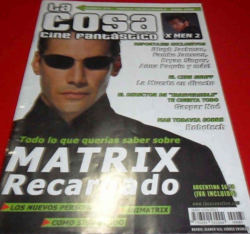 LA COSA CINE magazine side cover Issue 87 May 2003