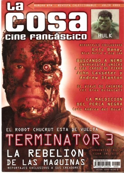 LA COSA CINE magazine side cover Issue 89 July 2003