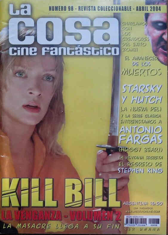 LA COSA CINE magazine side cover Issue 98 April 2004