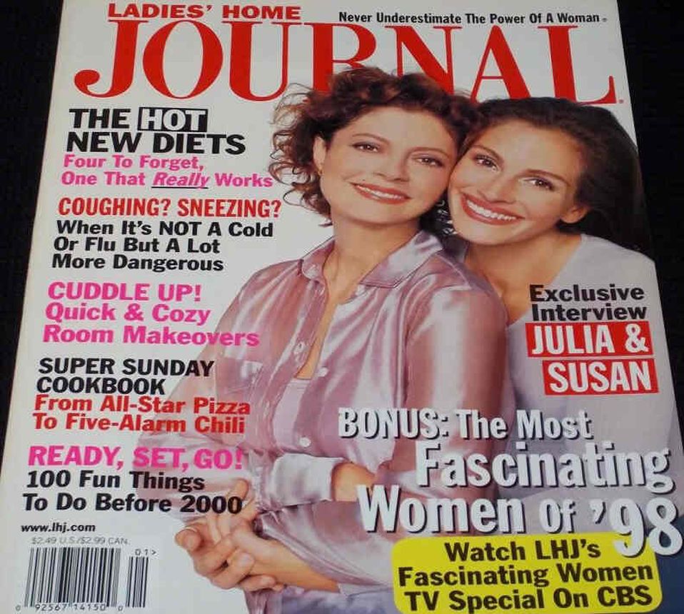 LADIES HOME JOURNAL magazine side cover  January 1999