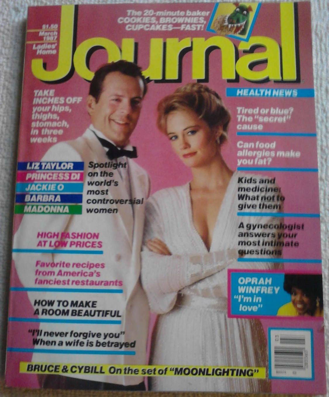 LADIES HOME JOURNAL magazine side cover  Vol 104 No  3 3 March 1987