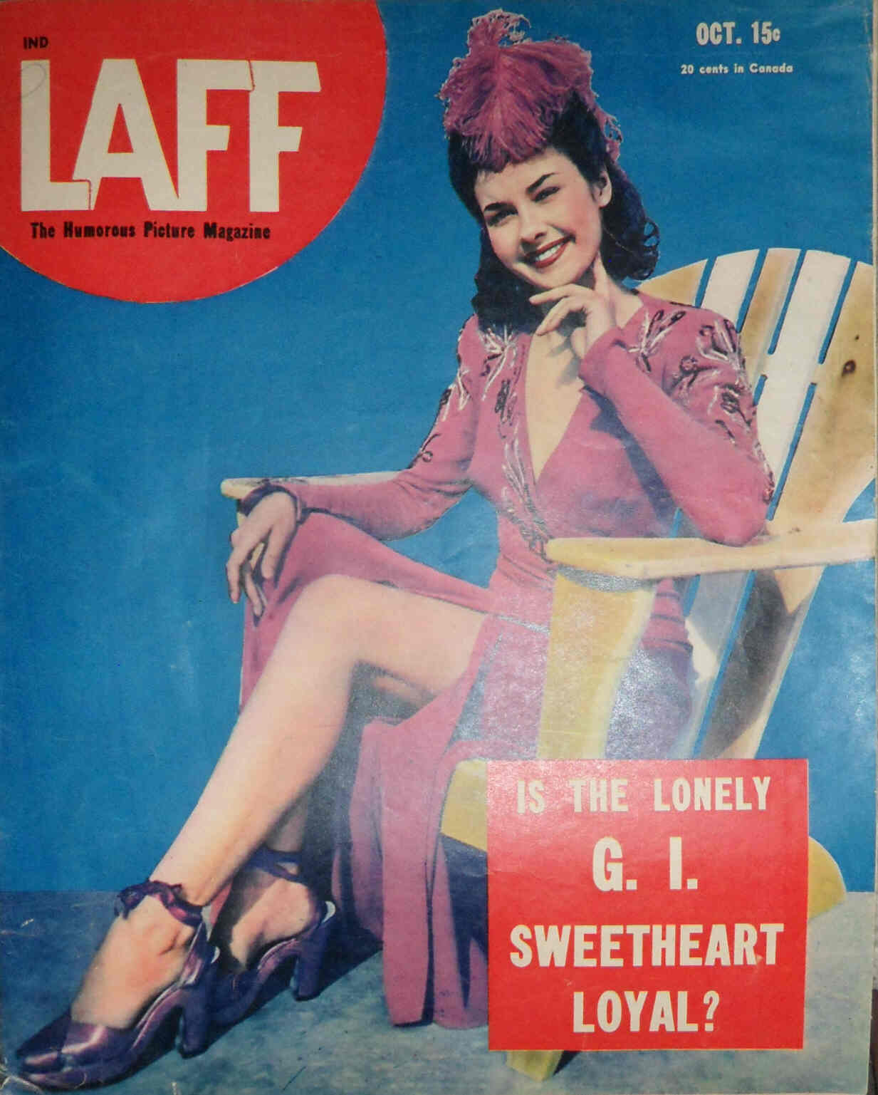 LAFF magazine side cover  Vol 5 # 7 October 1944