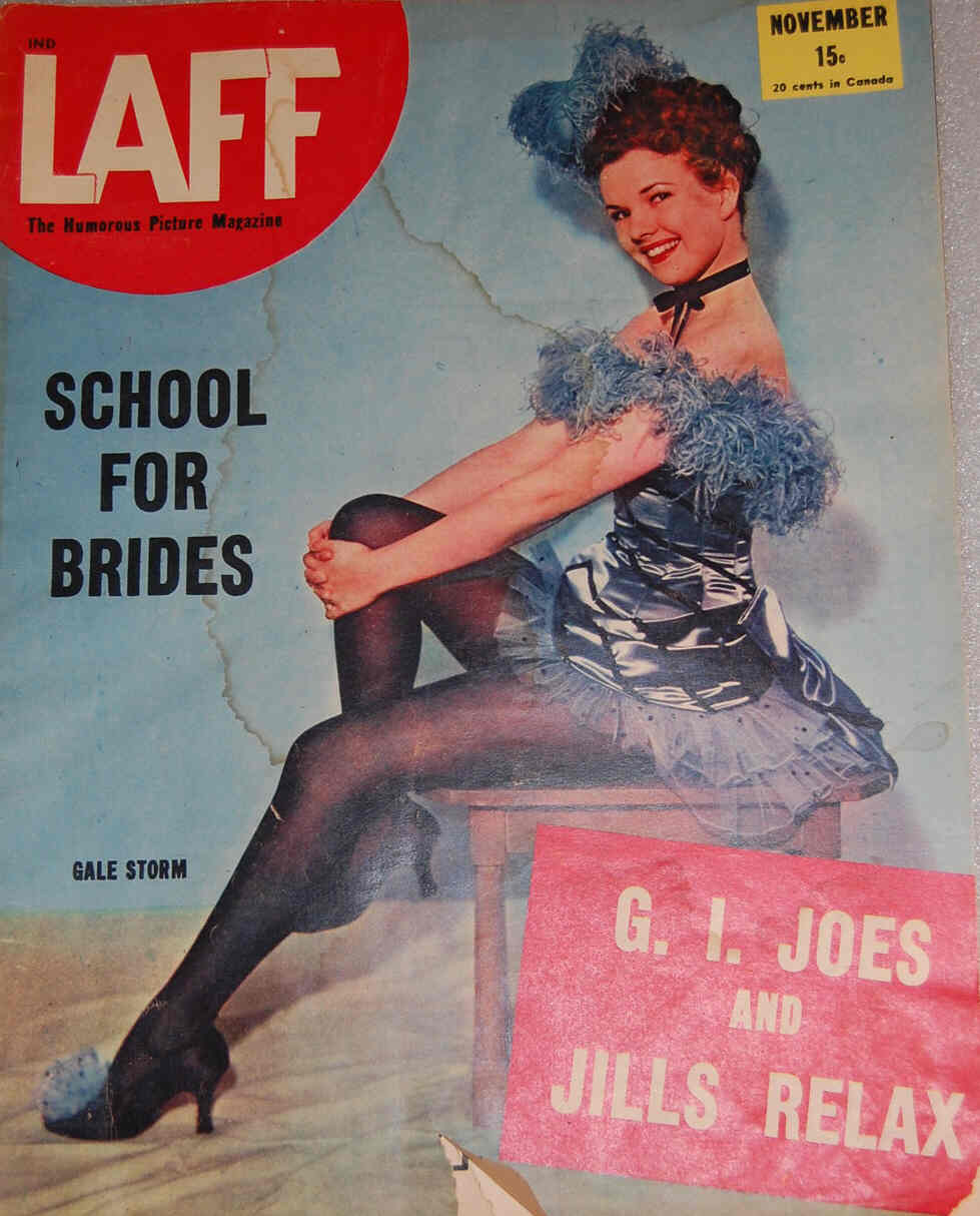LAFF magazine side cover  Vol 6 # 8 November 1945