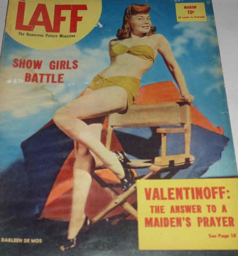 LAFF magazine side cover  Vol 6 No 12 March 1946