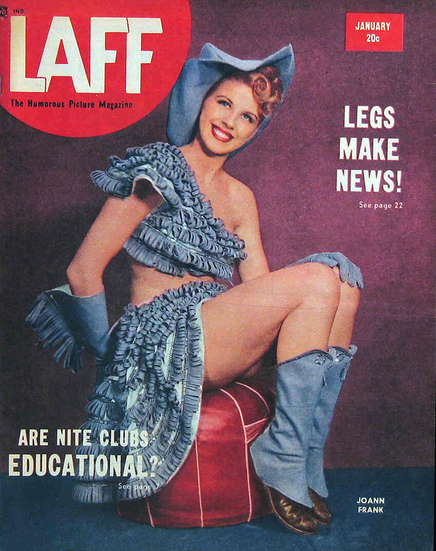 LAFF magazine side cover  Vol 8 # 10 January 1948
