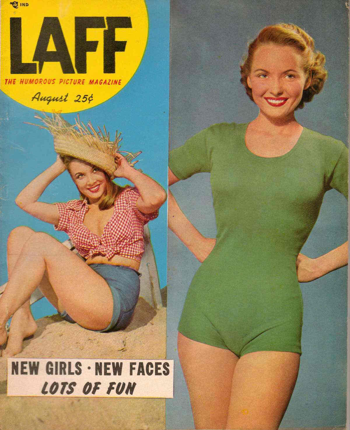 LAFF magazine side cover August 1952