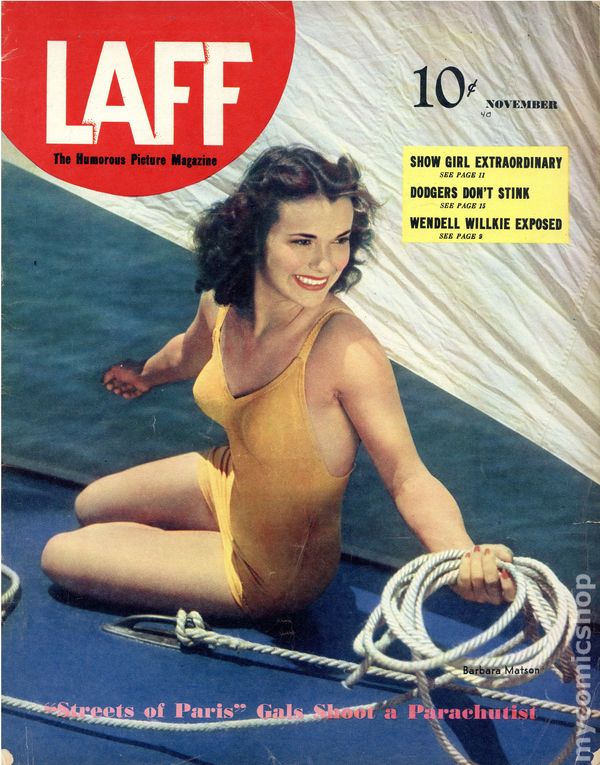 LAFF magazine side cover  Vol 1 No  10  November 1940