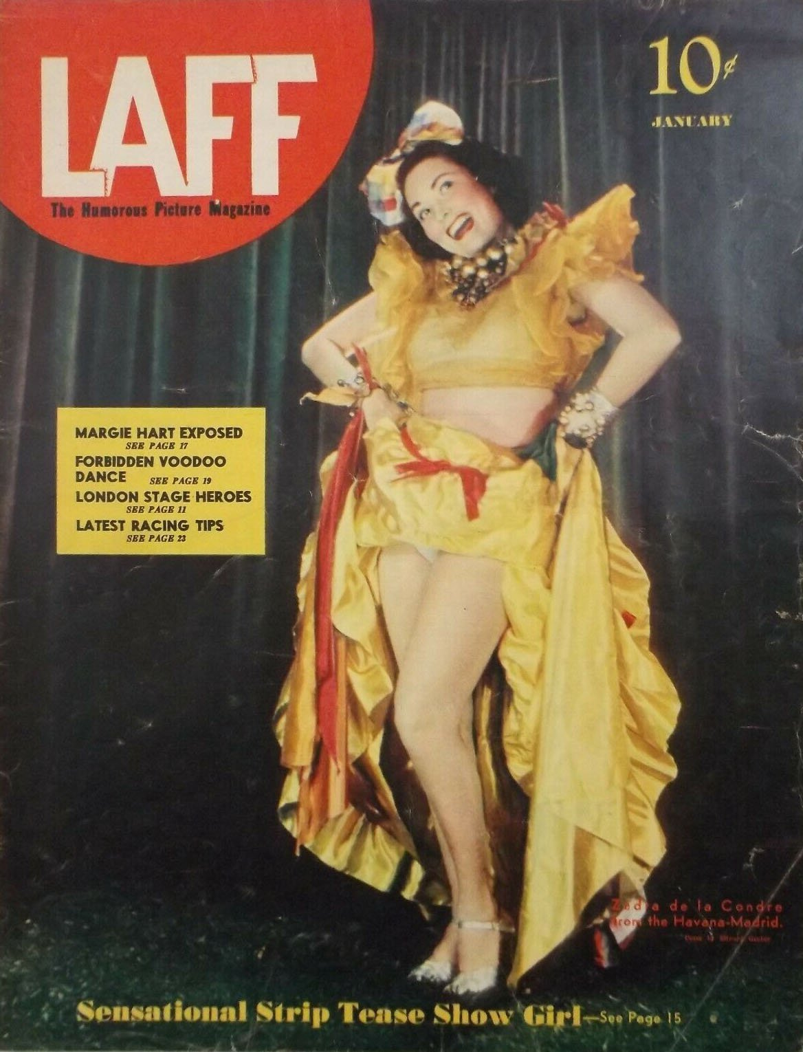 LAFF magazine side cover  Vol 1 No  12  January 1941